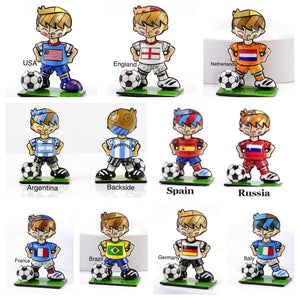 ROMERO BRITTO COMPLETE COLLECTION OF WORLD CUP MINIATURE SOCCER PLAYER FIGURINES- SET OF 10