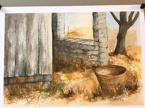 Limited Edition Numbered Painting Print “The Abandoned Bucket”