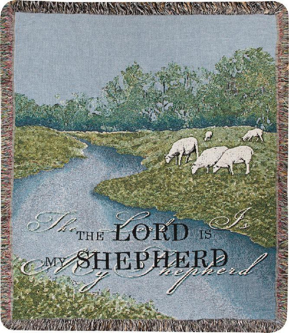 THE LORD IS MY SHEPHERD TAPESTRY THROW